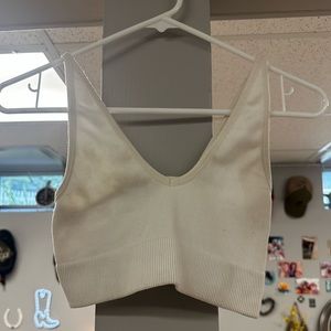white bralette or crop top
